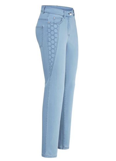 Jeans med vackra broderier 