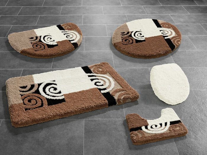 Fluffigt badrumsset i mjuk mikrofiberkvalitet BEIGE