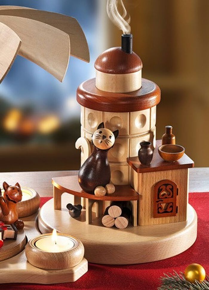 ZEIDLER Erzgebirge dekorationer gjorda av tr&auml; NATURBRUN