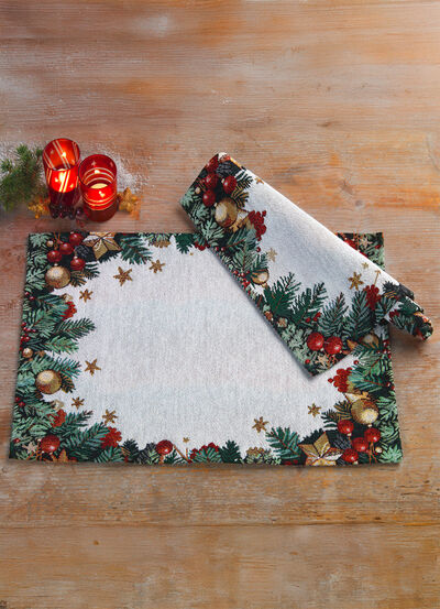 Bordsunderlägg i gobelängkvalitet, 2 stycken 