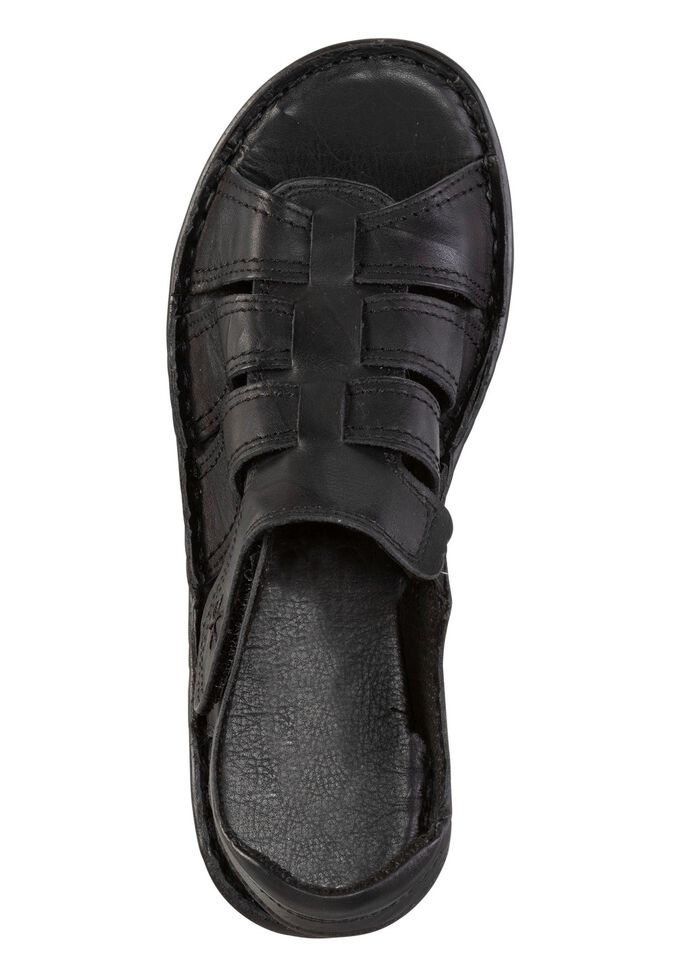 ELENA EDEN sandal gjord av nappal&auml;der med en subtil skrynklig struktur 