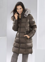 Kort dunkappa med avtagbar huva 