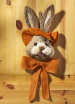 Kaninhuvud tillverkat av naturliga fibrer 