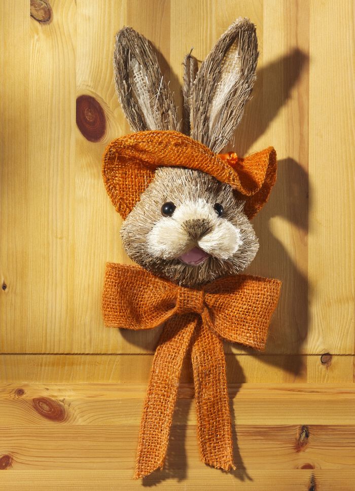 Kaninhuvud tillverkat av naturliga fibrer 