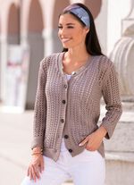 Kofta i mesh-look TAUPE