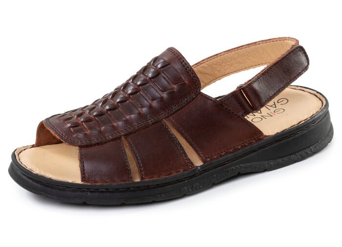 GINO GALANTE, l&auml;tta herrsandaler, tillverkade av l&auml;der 