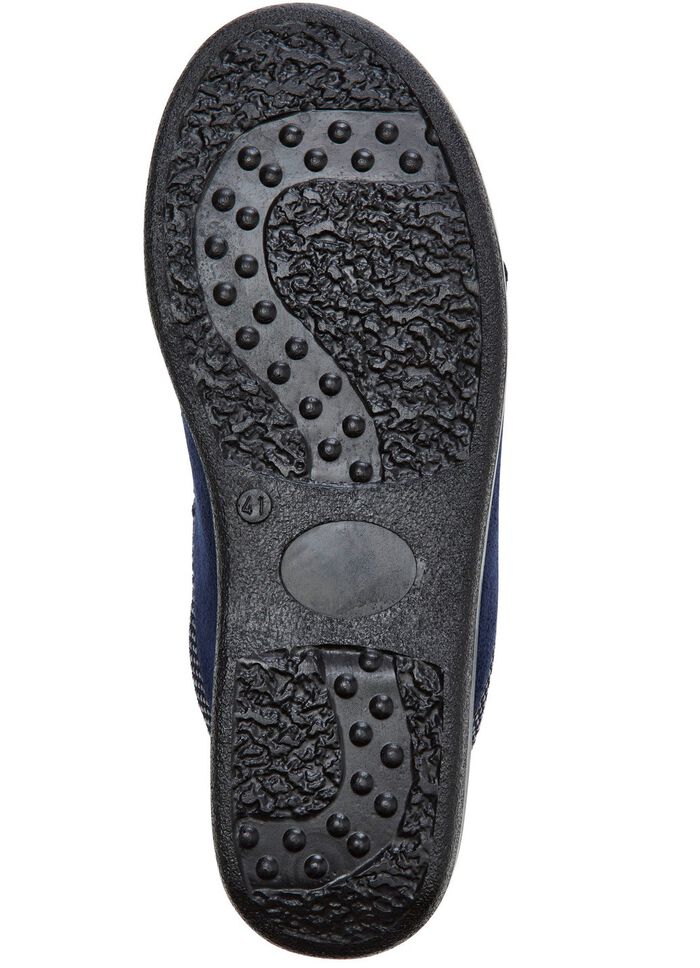 Tv&aring;pack, klassiska herrtofflor, bredd H, med res&aring;rband BL&Aring;+SVART