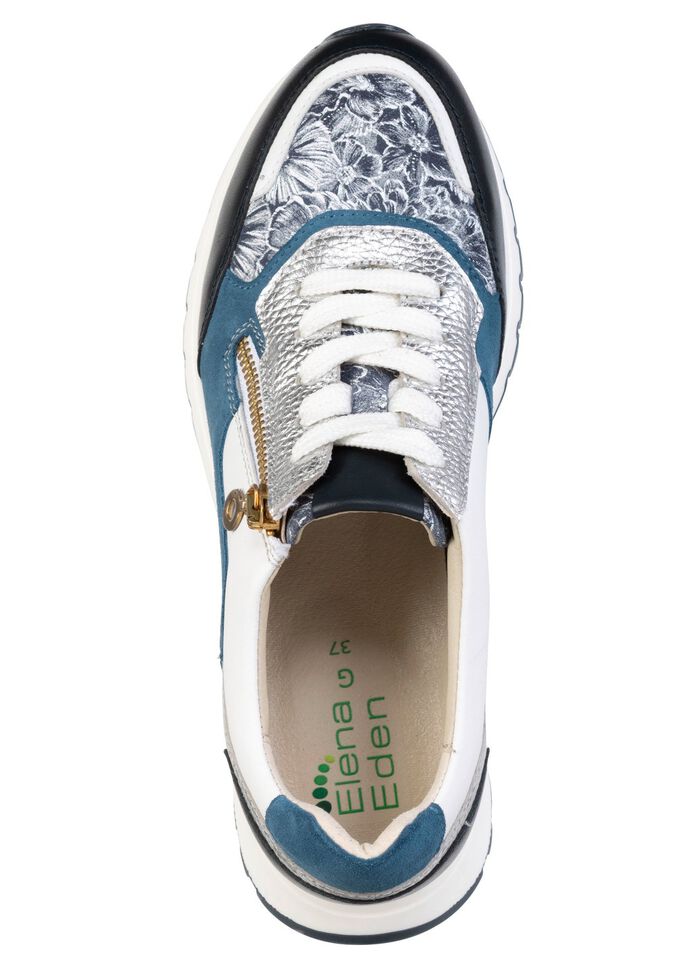 ELENA EDEN, eleganta damsneakers, vidd G, med uttagbar fotb&auml;dd JEANS-BUNT