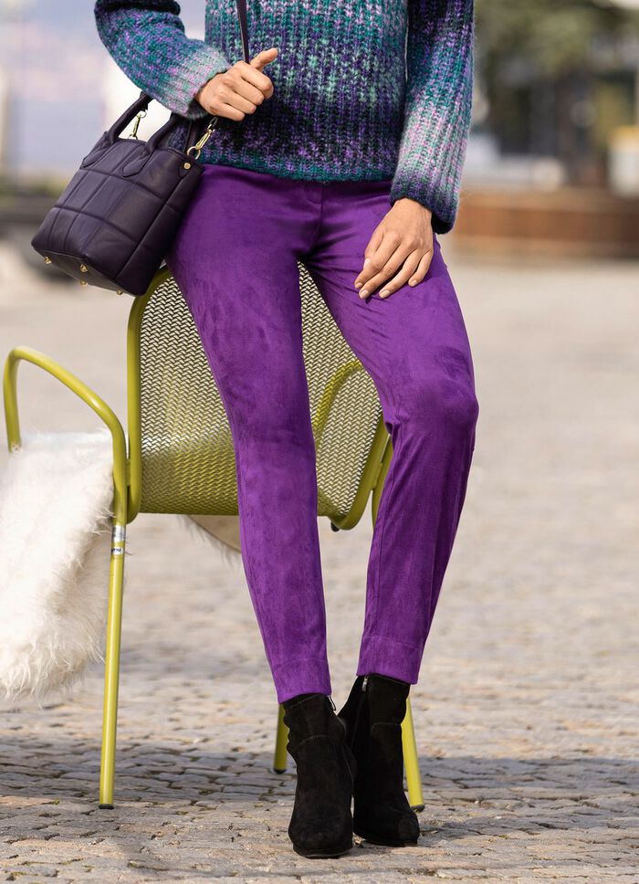 Samtmjuka byxor i ankel&auml;ngd 