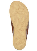 Gemini, trendiga damslippers, vidd G, med resårband COGNAC