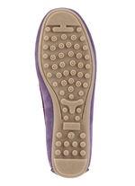 ELENA EDEN mockasintofflor tillverkade av smidig kohudsmocka LILA