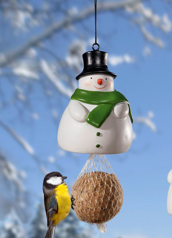 Fettbollsh&aring;llare "Snowman", gr&ouml;n halsduk WEISS-GR&Uuml;N-SCHWARZ