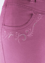 Byxor med glittrande strass FUCHSIA