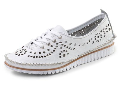 Andrea Conti, somriga damskor med sn&ouml;rning, vidd G, med uttagbar fotb&auml;dd 