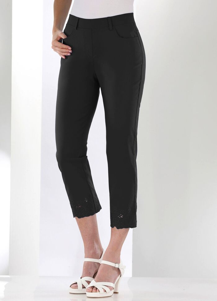 Byxor med blommiga &ouml;ljetter 