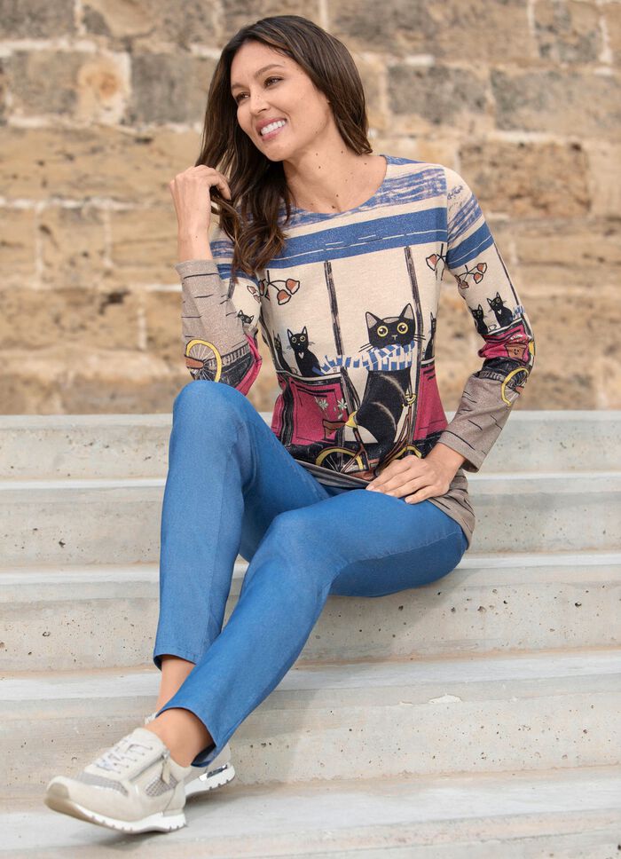 Skjorta med "kattmotiv" 