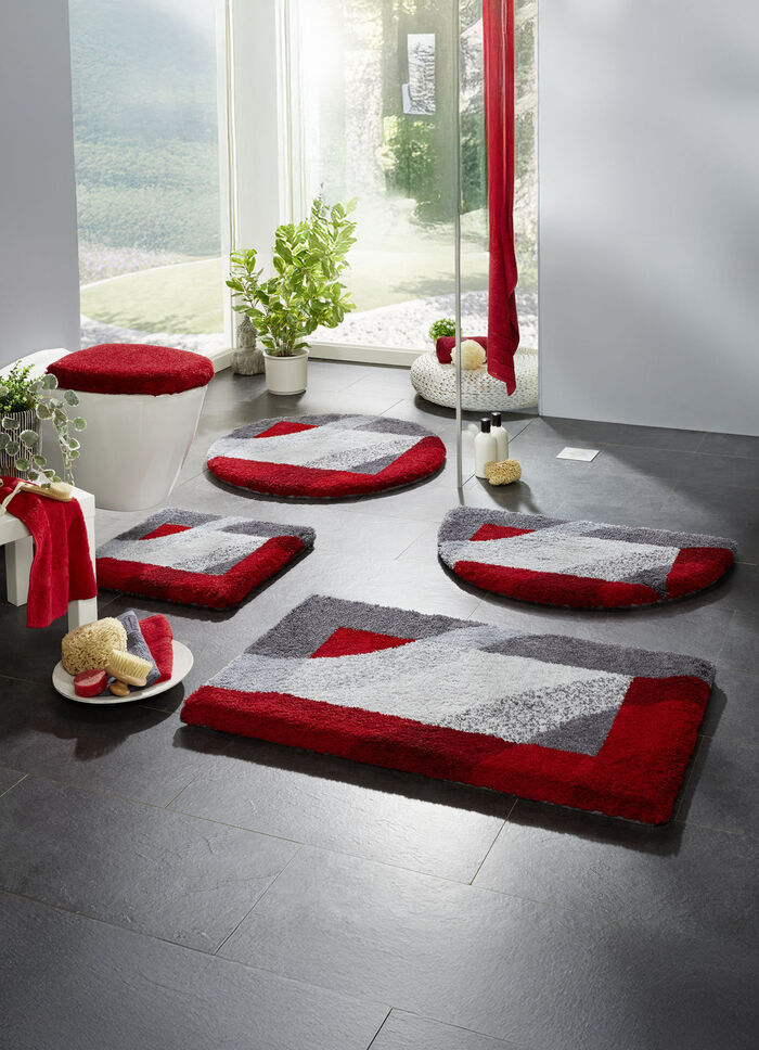 Supermjukt badrumsset från Grund GRÅ-RÖD