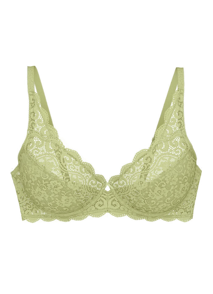 Triumph Amourette bygel-bh tillverkad av fin elastisk spets PISTAZIE