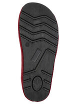 Klassiska damtofflor, tillverkade av filtmaterial GRANATROT