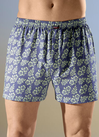 Fyrapack boxershorts med knappgylf 