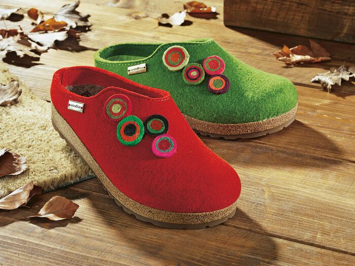 Haflinger damtofflor tillverkade av ren ny ull 