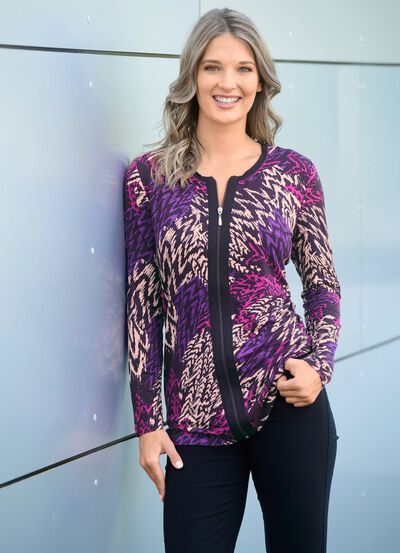 Skjortjacka med praktisk dragkedja 