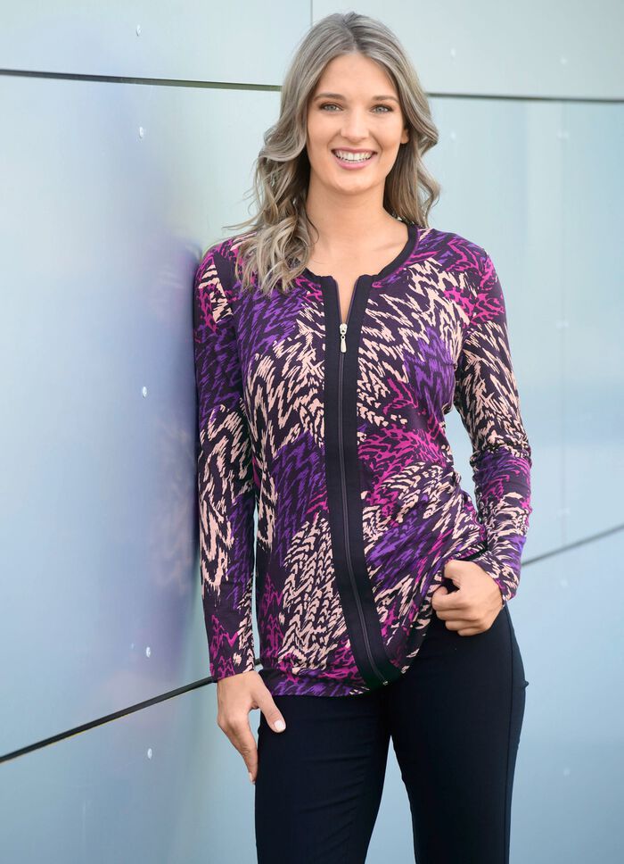 Skjortjacka med praktisk dragkedja 