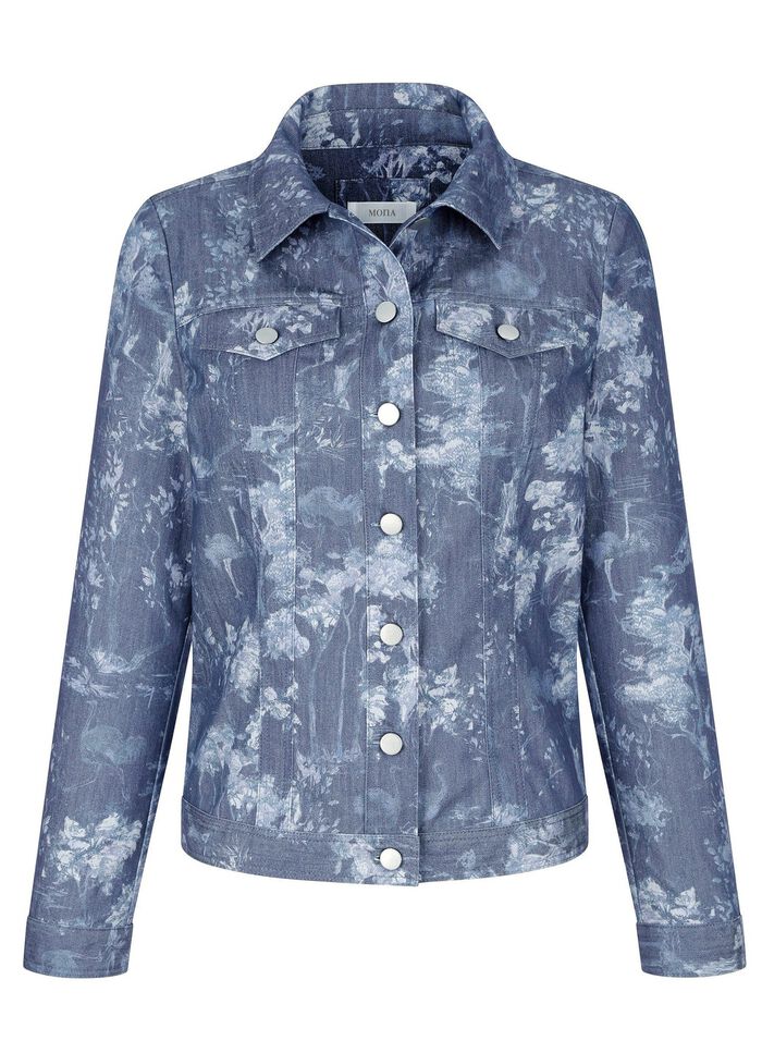 jeansjacka med knappsl&aring; 