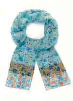 Halsduk med fantasiblomm&ouml;nster 