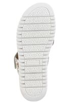 Ranger-sandal gjord av gl&auml;nsande tryckt nubuckl&auml;der 