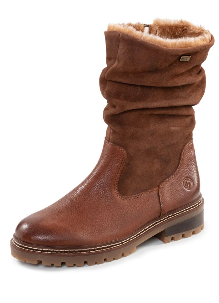 Remonte st&ouml;vlar med rynkning BRUNT