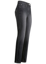 Jeans med vackra broderier och gnistrande strass GRAFIT