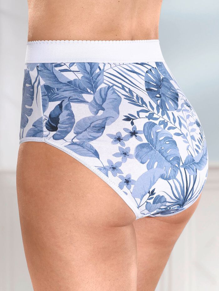 Fyra paket formade trosor med f&ouml;rst&auml;rkt magomr&aring;de 