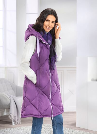 L&aring;ng v&auml;st med fast huva 