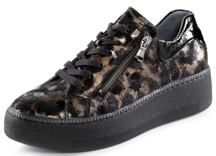 Waldläufer sneakers i trendig leopardlook SVART-BRONS
