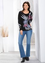 Skjorta med tyllkant i halsen 