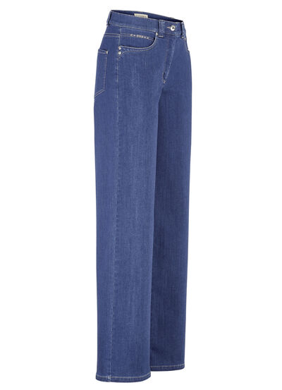 Jeans med diskret strassdekoration 