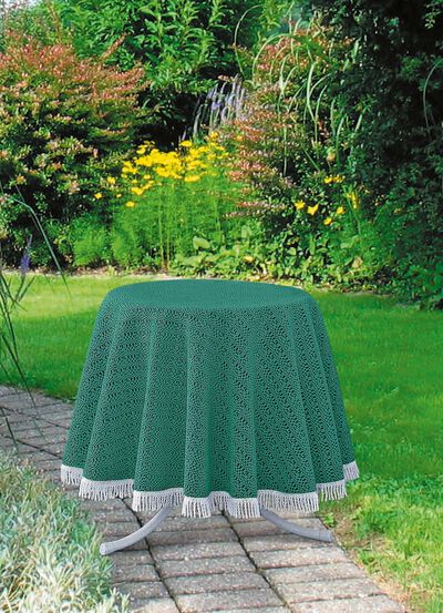 Vind- och väderbeständig trädgårdsduk med fransar 
