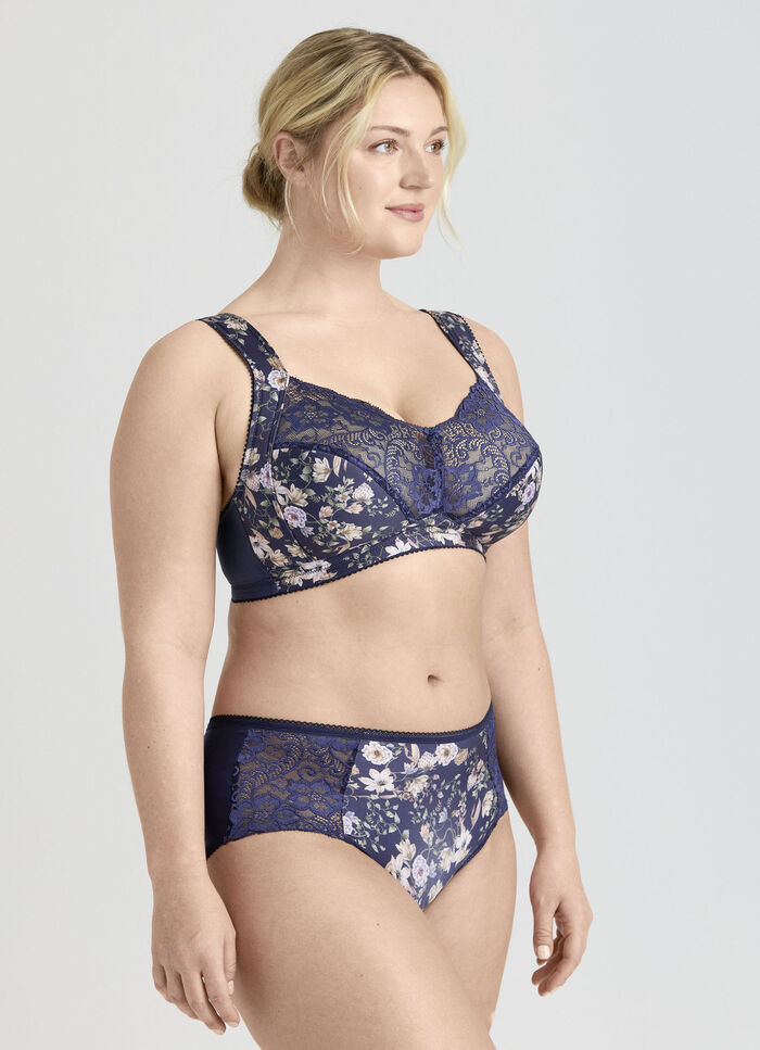 Miss Mary-bh med f&auml;rgharmonisk blomm&ouml;nster MARINE-BUNT