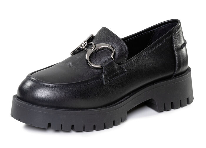 ELENA EDEN loafers med metallsmycken SCHWARZ