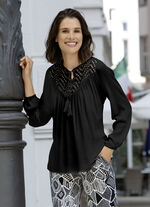 Tunika med knytband SVART-VITT