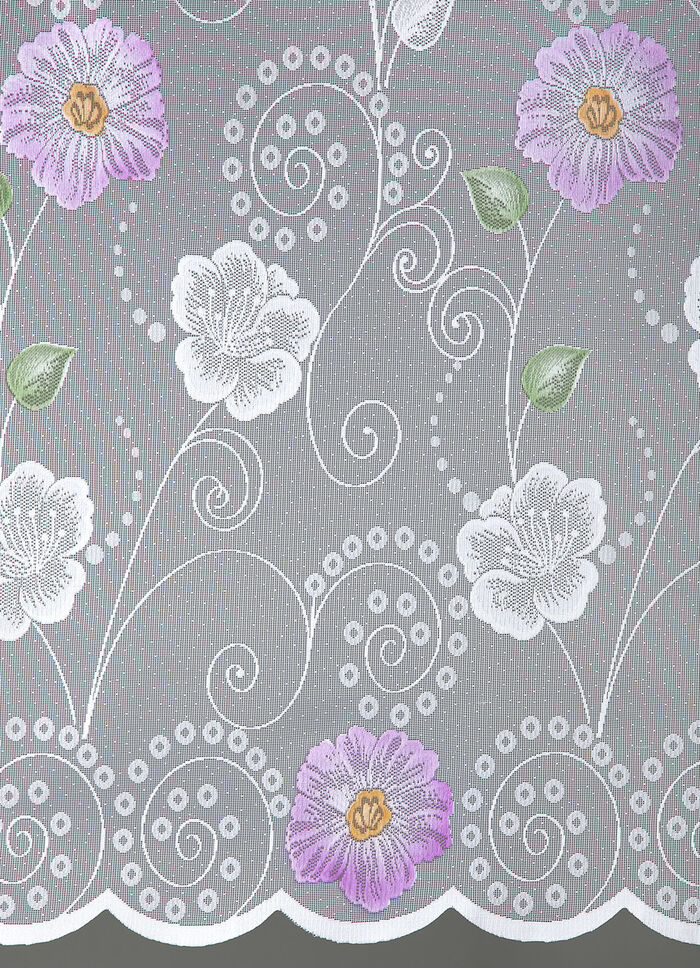 Blommig persienn med universalskena FLIEDER