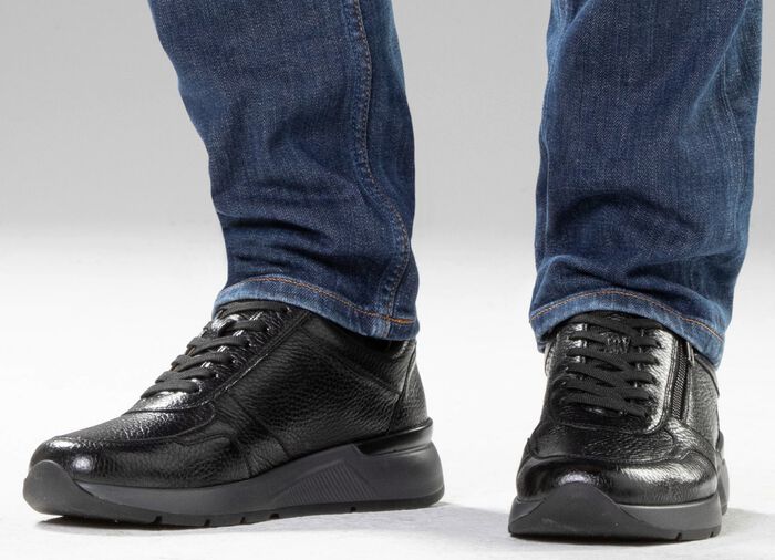 GINO GALANTE, klassiska herrsneakers med dragkedja 