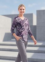 Skjorta med f&auml;rgstarkt m&ouml;nster 