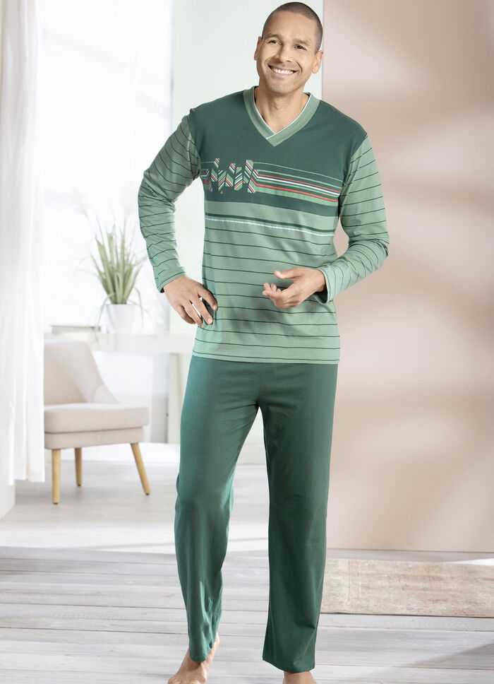 V-ringad pyjamas med öppna manschetter, 