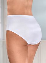 Paket med fem trosor med res&aring;r i midjan 