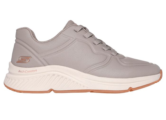 SKECHERS, sportiga damsneakers med sn&ouml;rning TAUPE