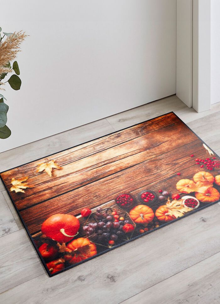 D&ouml;rrmatta med h&ouml;stmotiv 