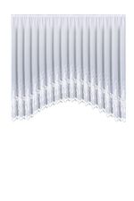 C-formad spetsgardin med h&ouml;gkvalitativt Plauener-broderi 