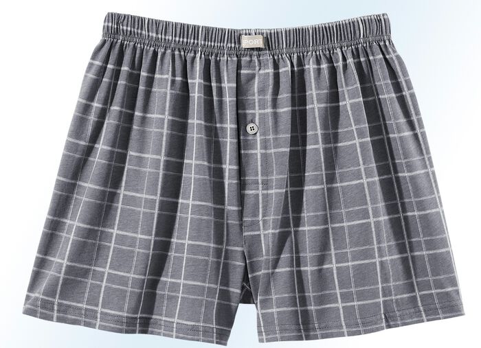 Fyrpack boxershorts med &ouml;ppning, rutiga 